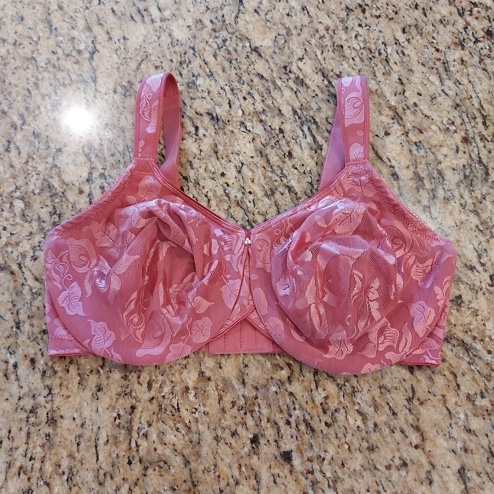 Wacoal Awareness Bra Size 38DD Underwire Style 85567 Seamless Pink Unlined